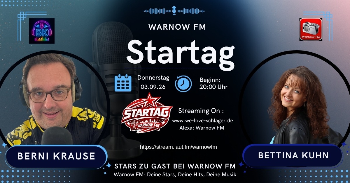 Startag 03.09.2026 20.00 Uhr